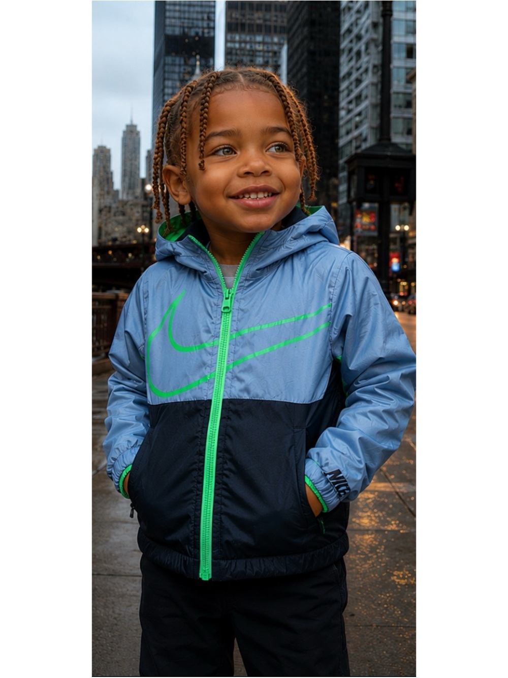 Nike Fleece Insulated Boys Hooded jacket size 3-4 years old